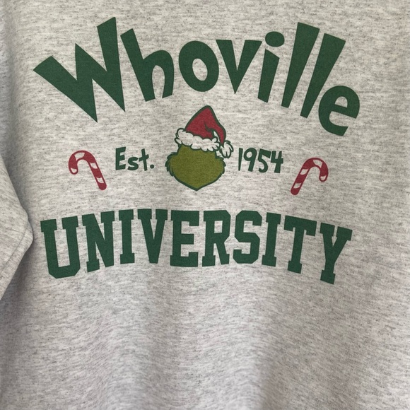 Whoville University Gray Graphic Crewneck Sweatshirt Women’s S NWOT - Picture 6 of 7